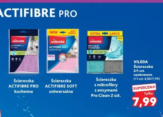 Ściereczka Actifibre Pro kuchenna Vileda +2 warianty