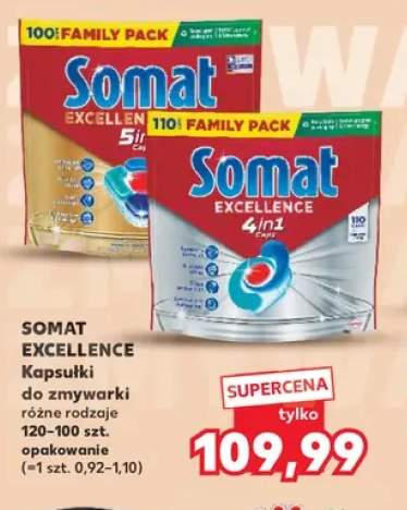 Kapsułki do zmywarki Somat Excellence 5in1 +1 wariant