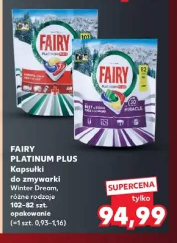 Kapsułki do zmywarki Fairy Platinum Plus +1 wariant