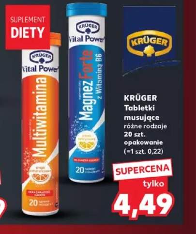 Tabletki musujące Vital Power Multiwitamina Krüger +1 wariant