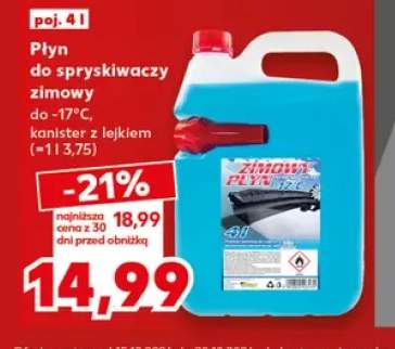 Płyn do spryskiwaczy zimowy do -17°C kanister z lejkiem