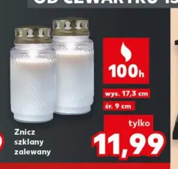 Znicz szklany zalewany