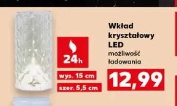 Wkład kryształowy LED możliwość ładowania