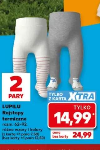 Rajstopy termiczne 2-pak rozm. 62-92 Lupilu