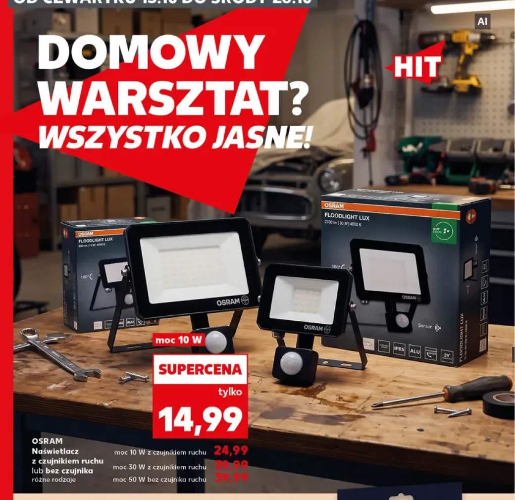 Naświetlacz 10W bez czujnika ruchu Osram +3 warianty