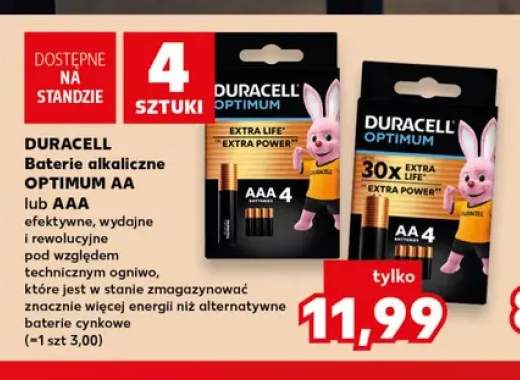 Baterie alkaliczne Optimum Aa 4-pak Duracell +1 wariant