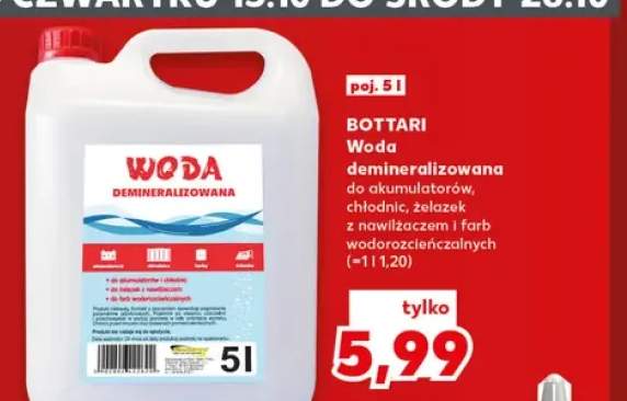 Woda demineralizowana Bottari
