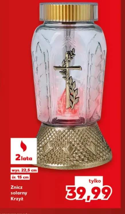 Znicz solarny Krzyż