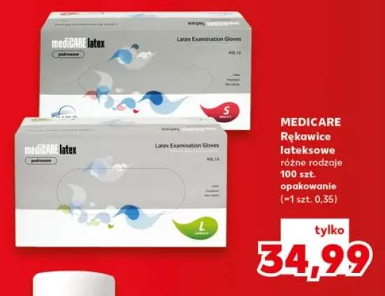 Rękawice lateksowe L Medicare +1 wariant