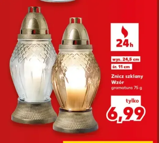 Znicz szklany Wzór