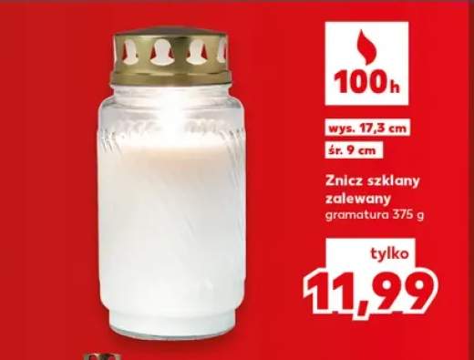 Znicz szklany zalewany