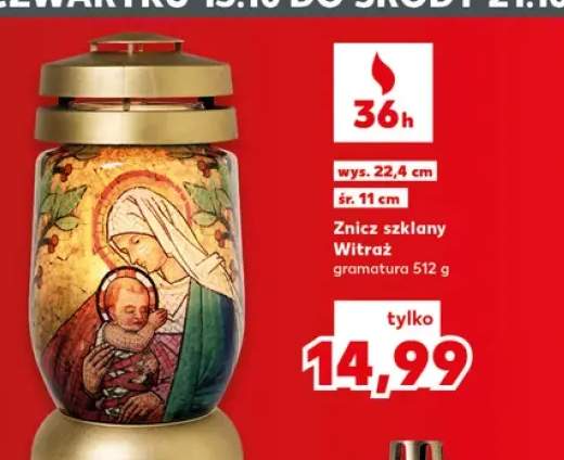 Znicz szklany Witraż
