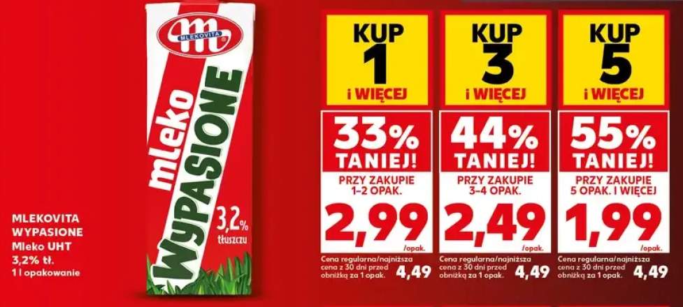 Mleko UHT Wypasione Mlekovita 3,2%