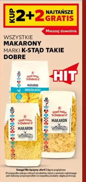 Makarony marki K-Stąd Takie Dobre +1 wariant