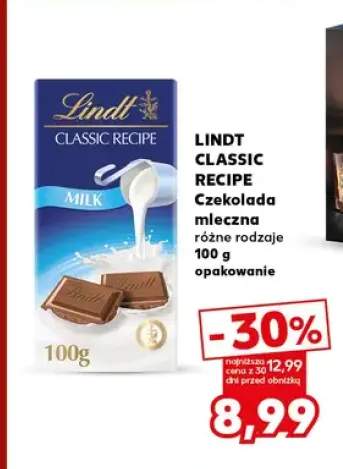 Czekolada mleczna Lindt Classic Recipe