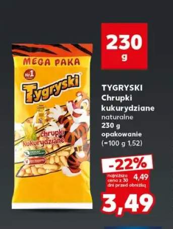 Chrupki kukurydziane naturalne Tygryski