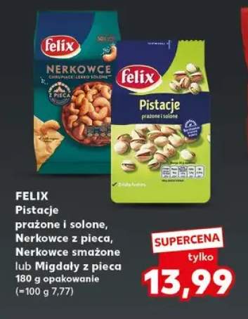 Pistacje prażone i solone Felix +3 warianty