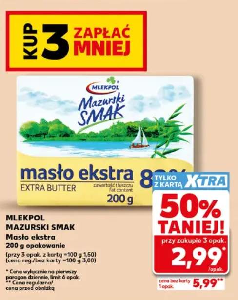 Masło ekstra Mlekpol Mazurski Smak
