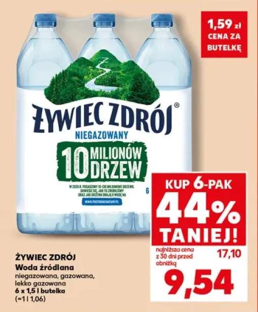 Woda źródlana niegazowana Żywiec Zdrój 6-pak +2 warianty