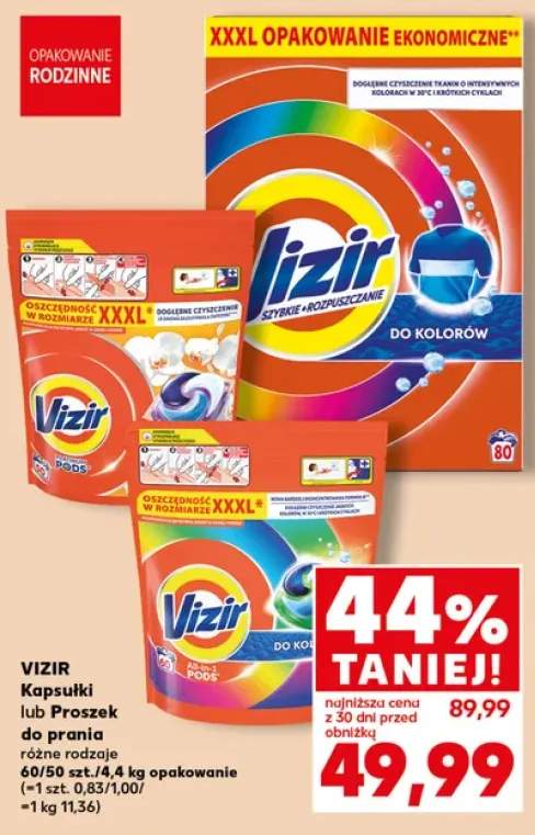 Kapsułki do prania Vizir +1 wariant