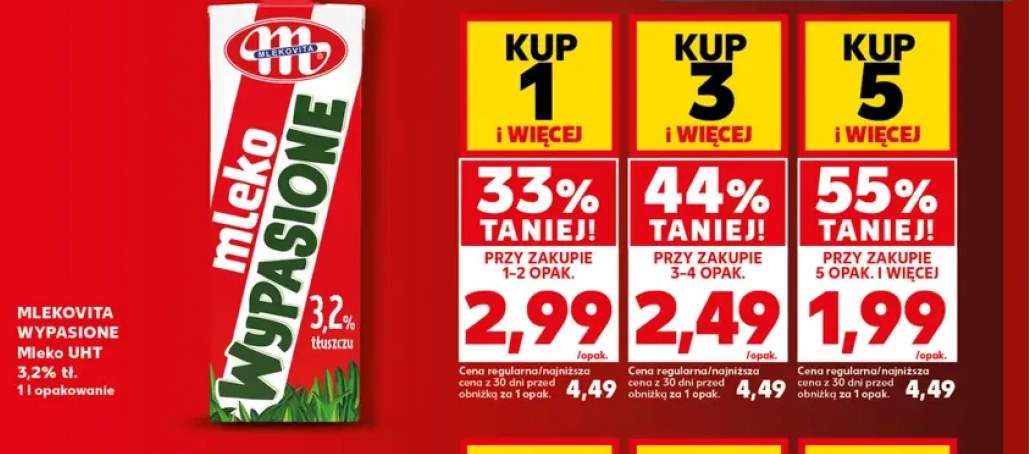 Mleko UHT Wypasione Mlekovita 3,2%