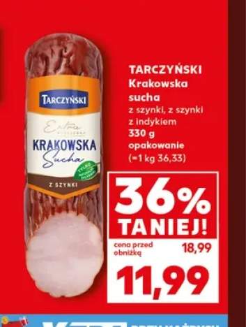 Kiełbasa krakowska sucha z szynki Tarczyński +1 wariant