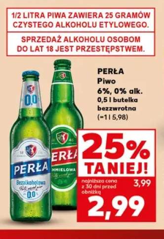 Piwo bezalkoholowe Perła +1 wariant