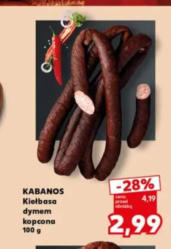 Kiełbasa dymem kopcona Kabanos