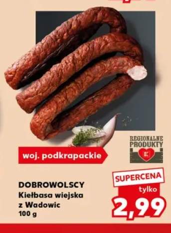 Kiełbasa wiejska z Wadowic Dobrowolscy