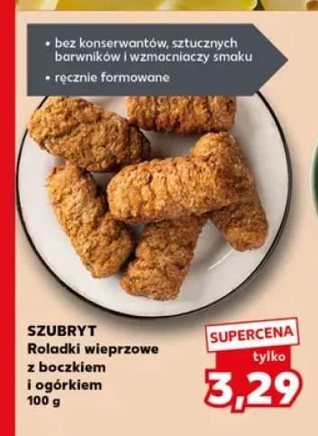 Roladki wieprzowe z boczkiem i ogórkiem Szubryt