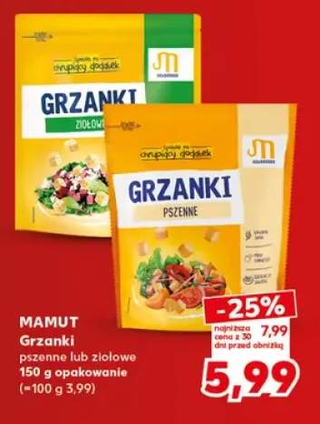 Grzanki ziołowe Mamut +1 wariant