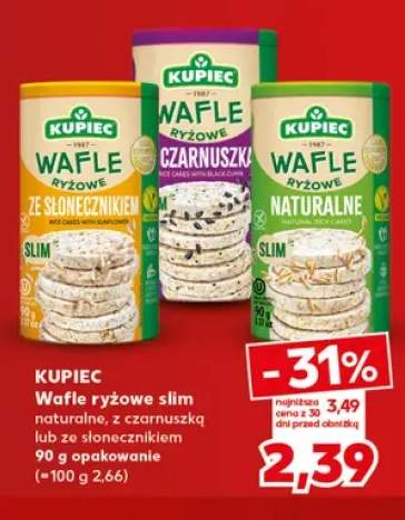 Wafle ryżowe slim naturalne Kupiec +2 warianty