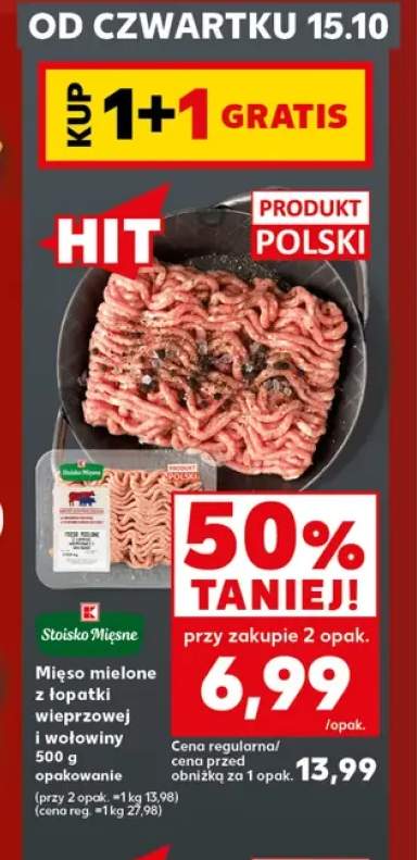 Mięso mielone z łopatki wieprzowej i wołowiny Stoisko Mięsne