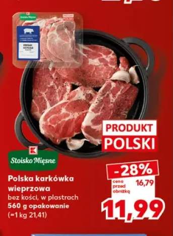 Polska karkówka wieprzowa bez kości w plastrach Stoisko Mięsne