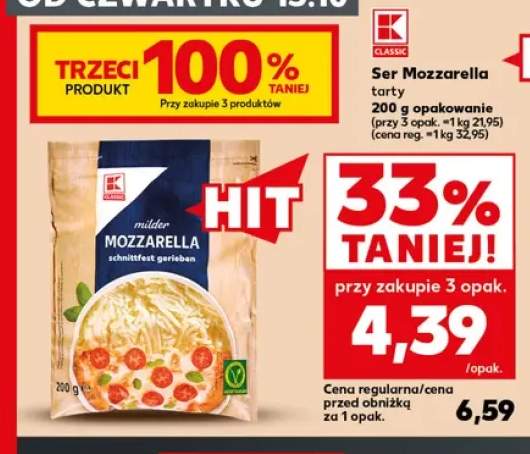 Ser mozzarella tarty K-Classic