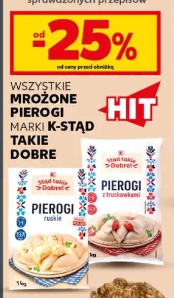 Mrożone pierogi marki K-Stąd Takie Dobre +2 warianty