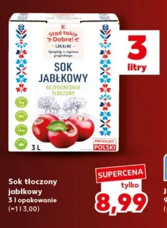 Sok tłoczony jabłkowy K-Stąd Takie Dobre