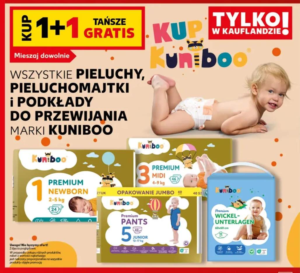 Pieluchy Premium Newborn 1 Kuniboo +4 warianty