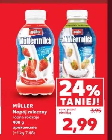 Napój mleczny Müllermilch pistacjowy Müller +1 wariant