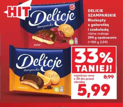 Biszkopty z galaretką i czekoladą Delicje Szampańskie
