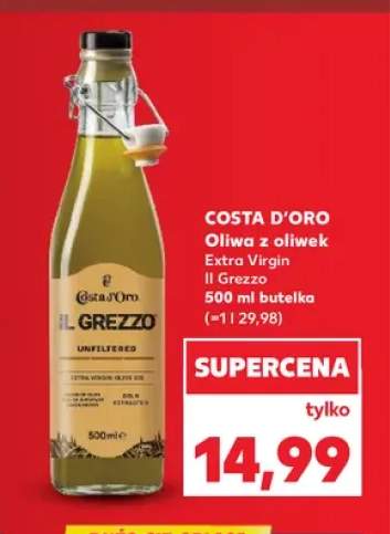 Oliwa z oliwek Extra Virgin Il Grezzo Costa d'Oro