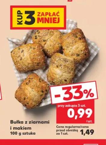 Bułka z ziarnami i makiem