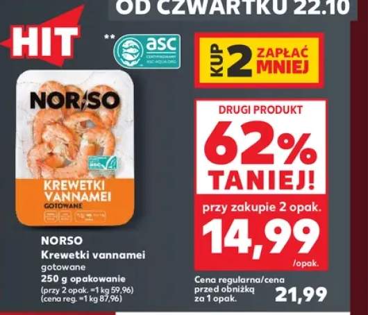 Krewetki vannamei gotowane Norso