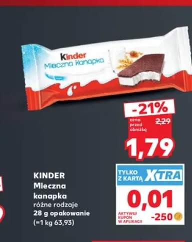 Mleczna kanapka Kinder