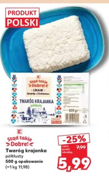 Twaróg krajanka półtłusty Stąd takie Dobre!