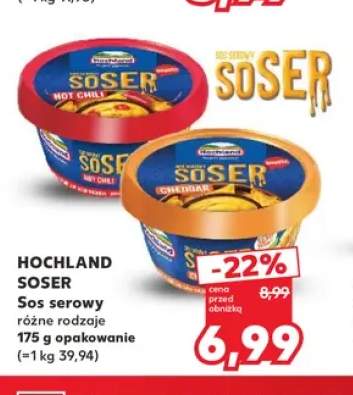 Sos serowy Soser Hot Chili Hochland +1 wariant