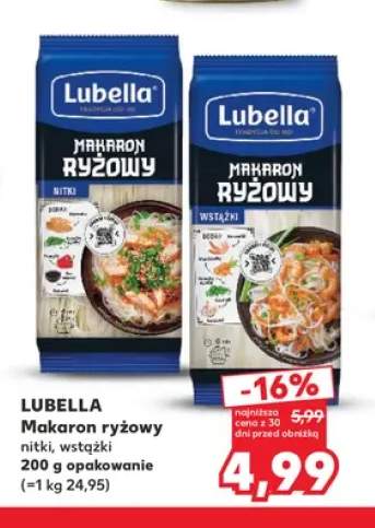 Makaron ryżowy nitki Lubella +1 wariant