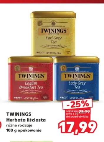 Herbata liściasta Earl Grey Tea Twinings +2 warianty