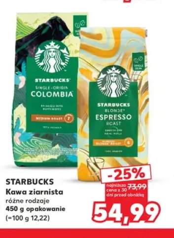 Kawa ziarnista Colombia Starbucks +1 wariant