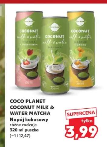 Napój kokosowy Coconut Milk & Water Matcha Coco Planet +2 warianty